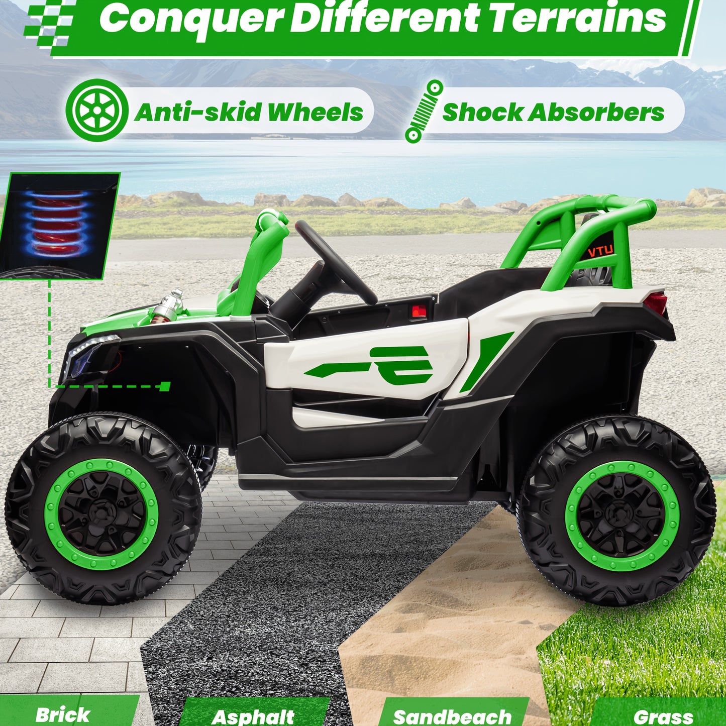 24V Ride On UTV for Kids W/Remote Control | Off-Road UTV