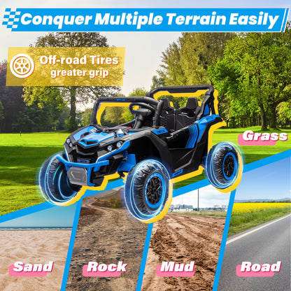 JOYRACER 24V 600W 4WD UTV Ride-On Car w/ Remote | 2-Seater