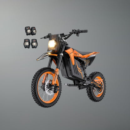 48V HillMiles MilePop Electric Dirt Bike for Teens Adults with Dual Suspension, Hydraulic Brakes, Off-Road Tires