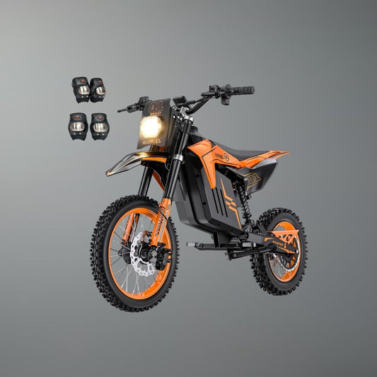 48V HillMiles MilePop Electric Dirt Bike for Teens Adults with Dual Suspension, Hydraulic Brakes, Off-Road Tires