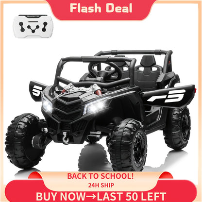 JOYRACER 24V 4×150W Off-Road UTV Ride-On Car w/ Remote | 2-Seater