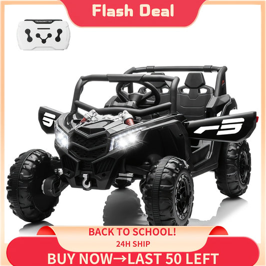 JOYRACER 24V 4×150W Off-Road UTV Ride-On Car w/ Remote | 2-Seater