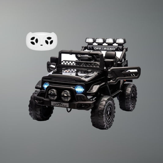 Kids Rider Premium 12V Kids Jeep Ride-On Truck w/ Remote & LED Lights | Off Road Drive