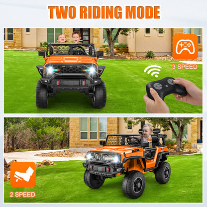 HOMDOX 24V 2-Seater Kids RC Ride-On Jeep w/ Dual Motors & Remote