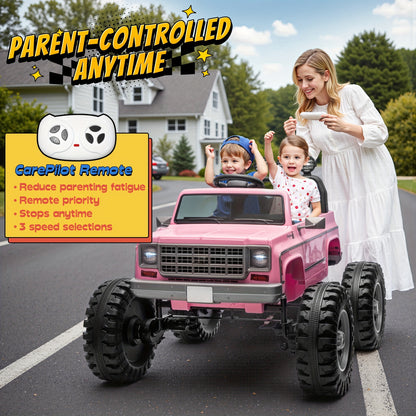 JOYRACER 24V - 4×200W Kids Ride-On Truck w/ Remote & Big Wheels | 2-Seater