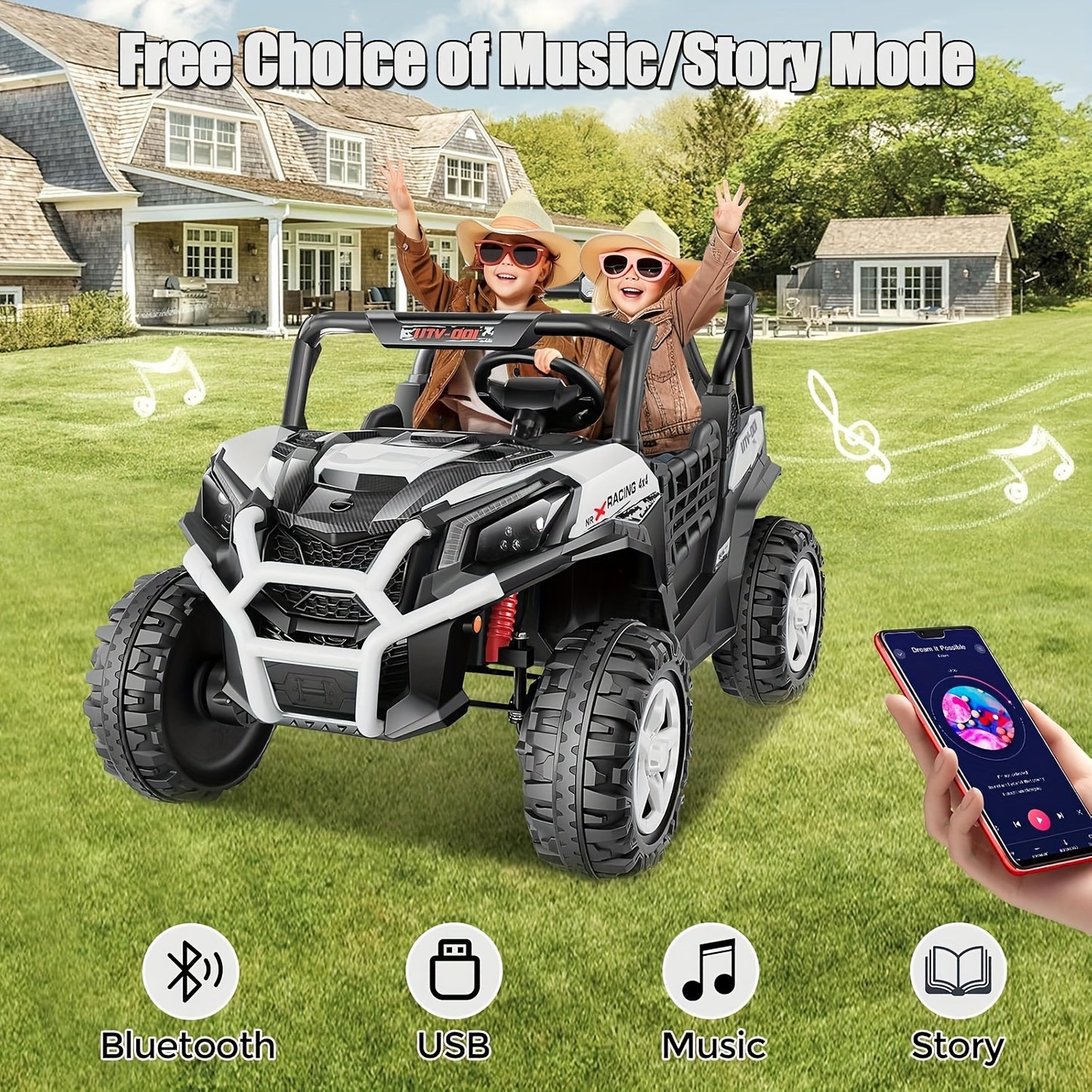Lil Drivers 24V 4×200W Off-Road Buggy Ride-On Car w/ Remote | 2-Seater