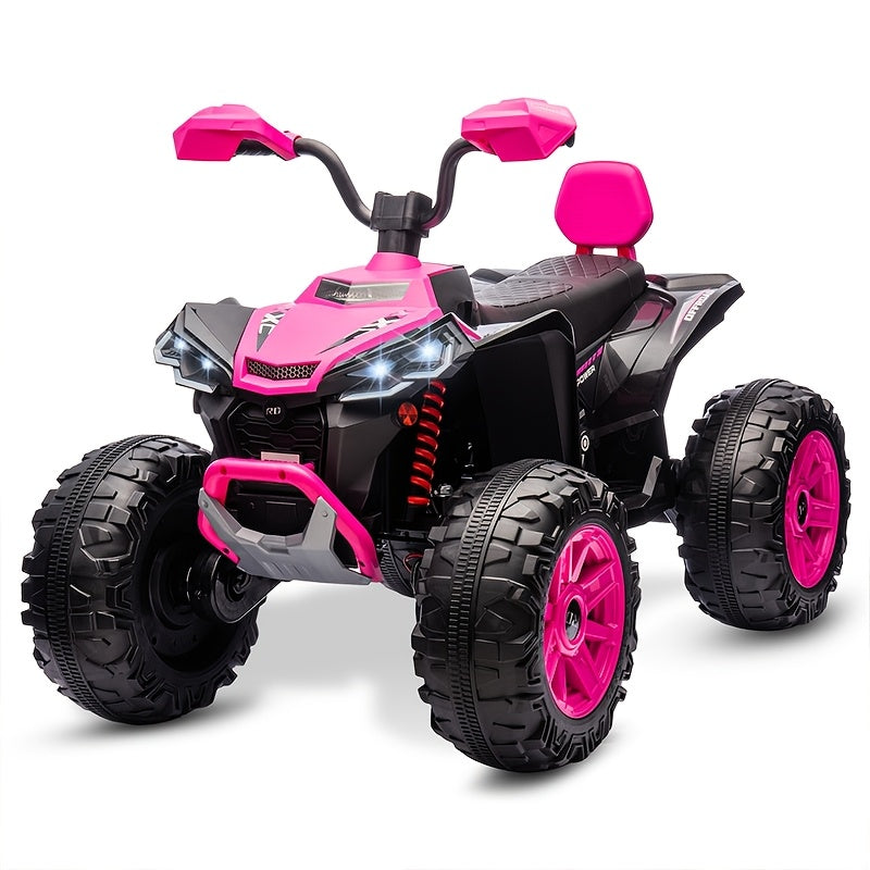 24V Kids Electric ATV for Kids | 4-Wheeler Drive ATV | Battery Powered Electric Vehicle for Kids | Music,Spring Suspension