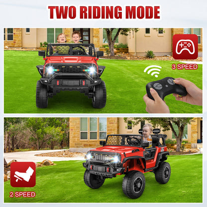 HOMDOX 24V 2-Seater Kids RC Ride-On Jeep w/ Dual Motors & Remote