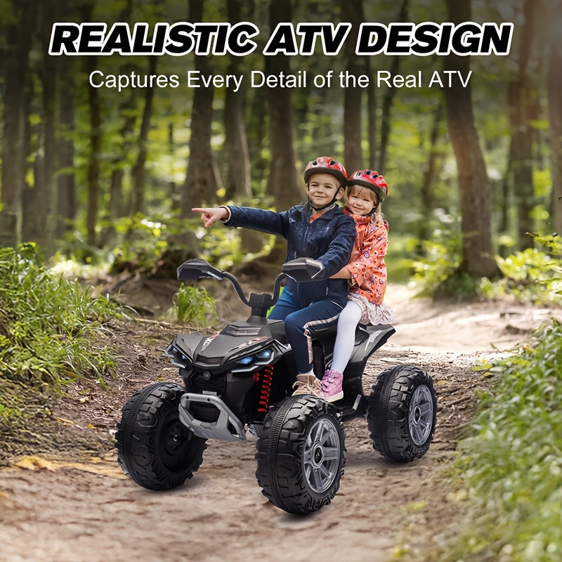 24V Kids Electric ATV for Kids | 4-Wheeler Drive ATV | Battery Powered Electric Vehicle for Kids | Music,Spring Suspension