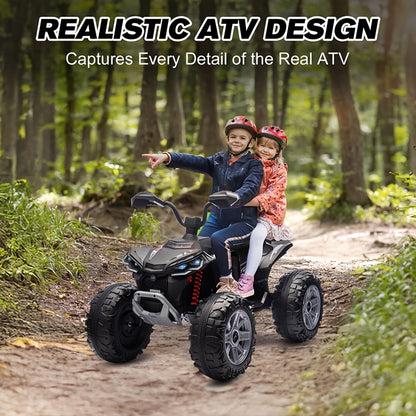 24V Kids Electric ATV for Kids | 4-Wheeler Drive ATV | Battery Powered Electric Vehicle for Kids | Music,Spring Suspension