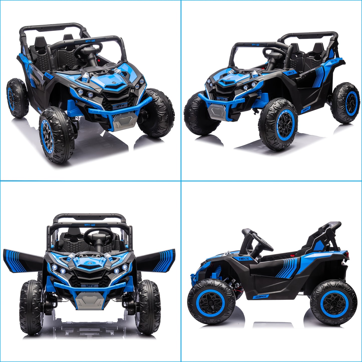 JOYRACER 24V 600W 4WD UTV Ride-On Car w/ Remote | 2-Seater