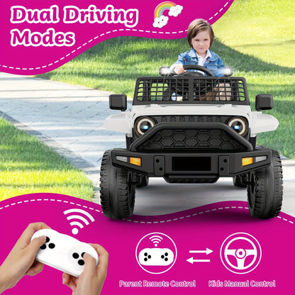 Lil Drivers 12V Kids Ride-On Jeep w/ Music, Suspension & Remote | 1-Seater