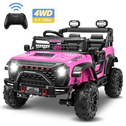 24V Ride On Jeep/Truck | 2-seater Electric Jeep With LED Headlights, Music Player, Seat Belt And Suspension