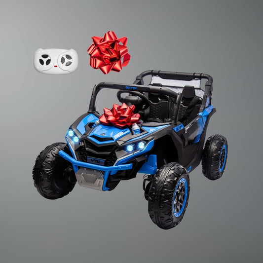 JOYRACER 24V 600W Power UTV Ride-On Car | 4 Wheel Drive w/ Remote | 2-Seater