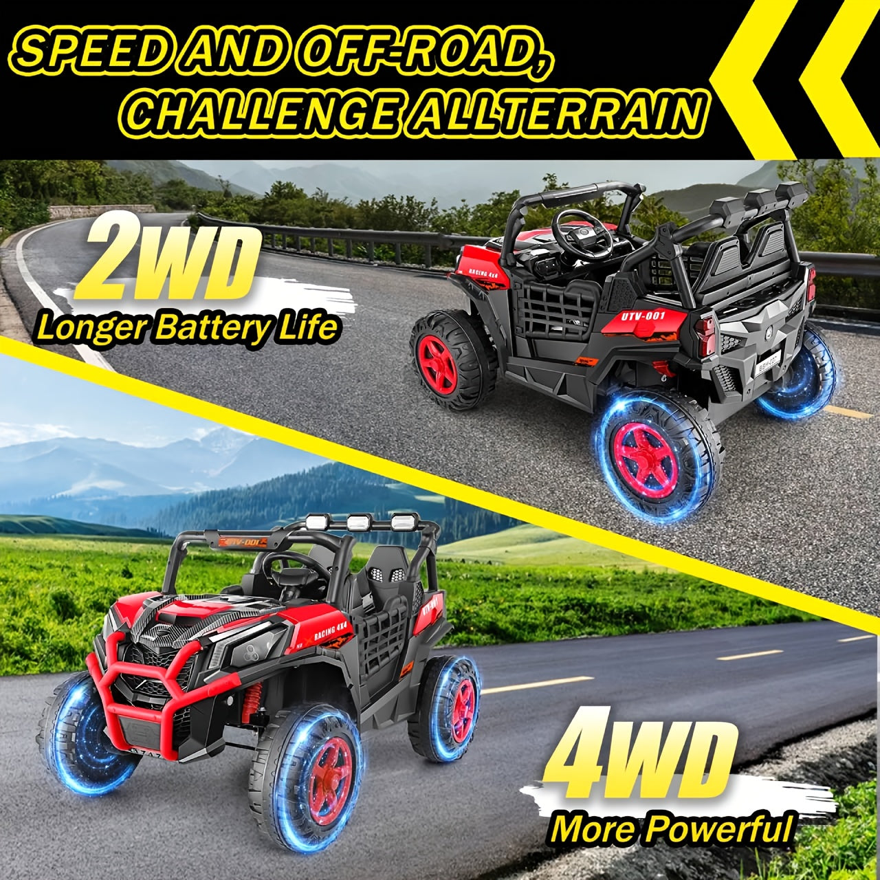 24V Children's Off-road ATV | 2-seater Car