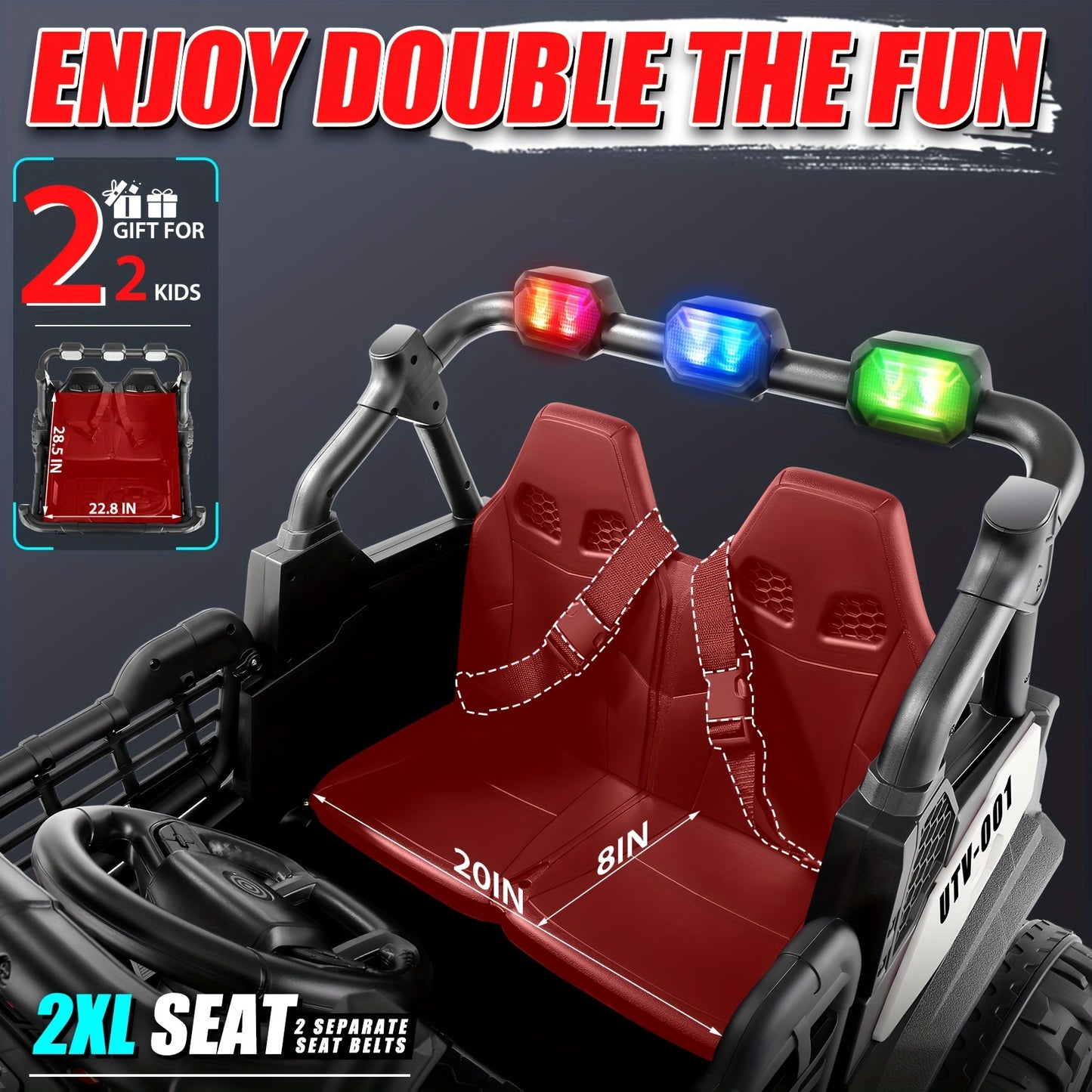 Lil Drivers 24V 4×200W Off-Road Buggy Ride-On Car w/ Remote | 2-Seater