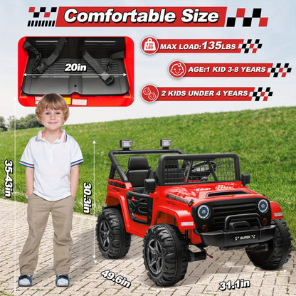 Lil Drivers 24V XL 4WD Ride-On Jeep w/ Remote & 20” Seat | 2-Seater