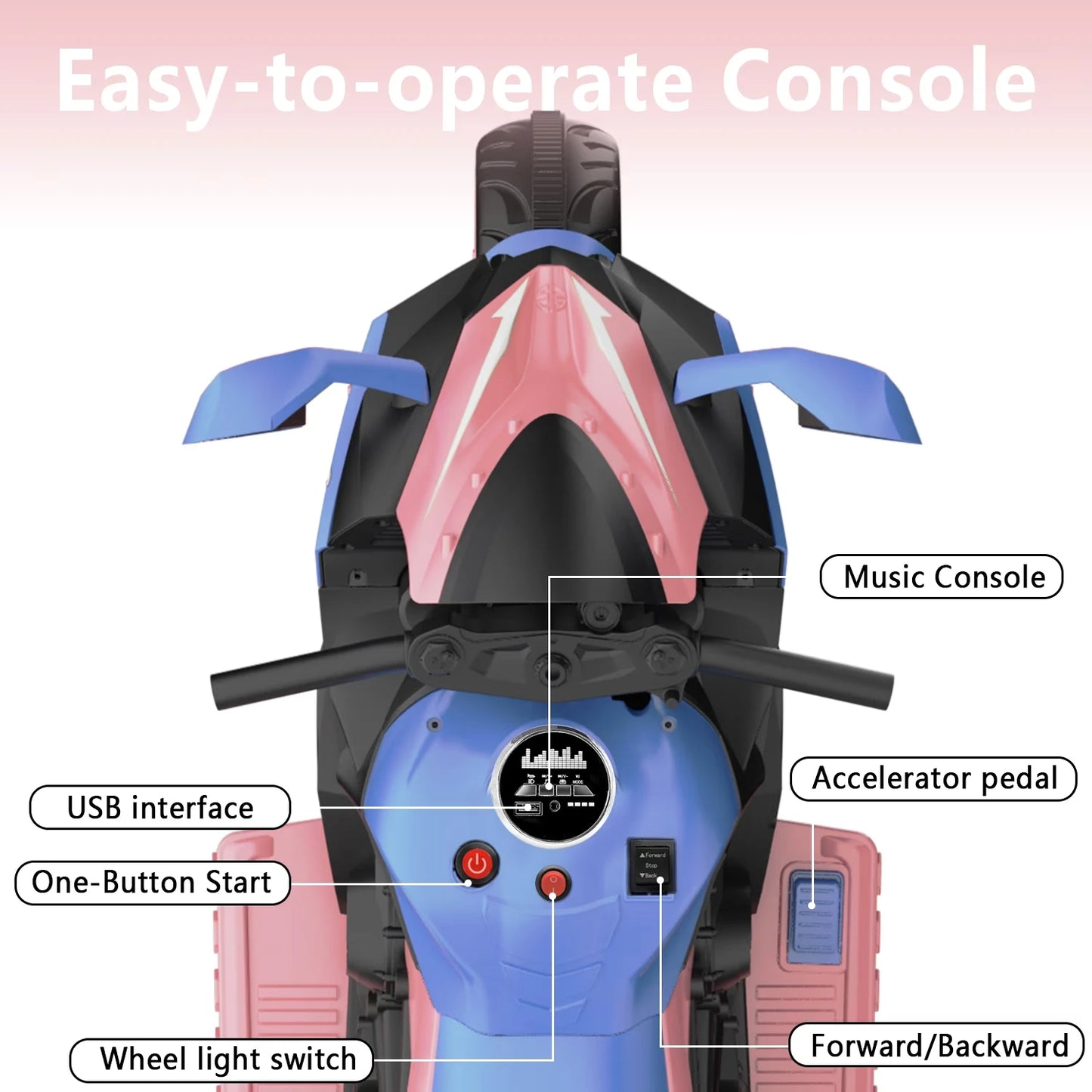 12V 3-Wheel Kids Electric Motorcycle for Ages 3–8 | Remote Control | Kids Rider