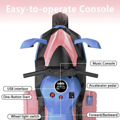 12V 3-Wheel Kids Electric Motorcycle for Ages 3–8 | Remote Control | Kids Rider