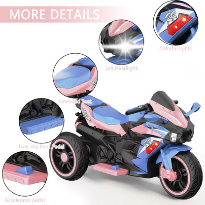 12V 3-Wheel Kids Electric Motorcycle for Ages 3–8 | Remote Control | Kids Rider