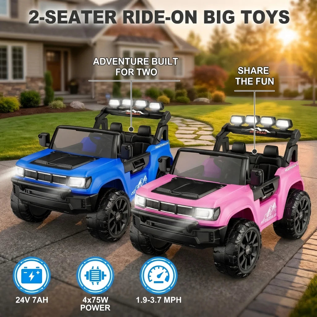 24V Kids Ride-On Truck | 2 Seater, 4×75W 4WD | Kids Rider