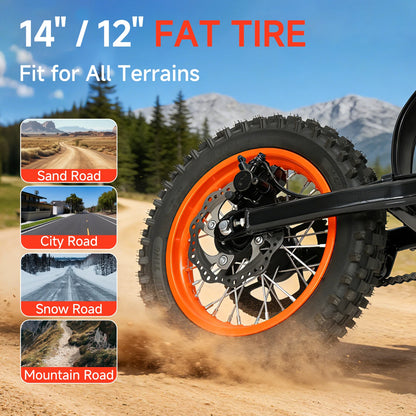 High Performance 60V Electric Dirt Bike | 4500W Peak, 50 MPH & 60 Miles | Kids Rider