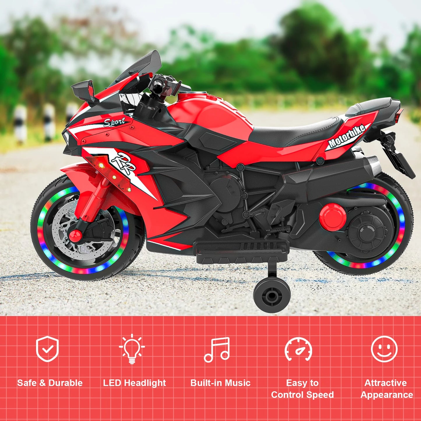 12V Electric Mini Dirt Bike Ride-On Motorcycle for Children | Kids Battery Powered Dirt Bike(Age: 3+)