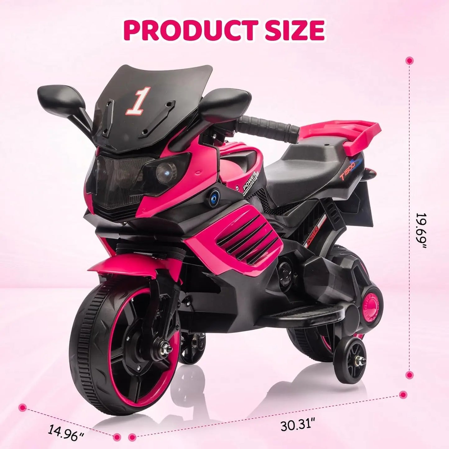6V Ride-On Motorcycle for Kids & Toddlers | Training Wheels & Music | Kids Rider
