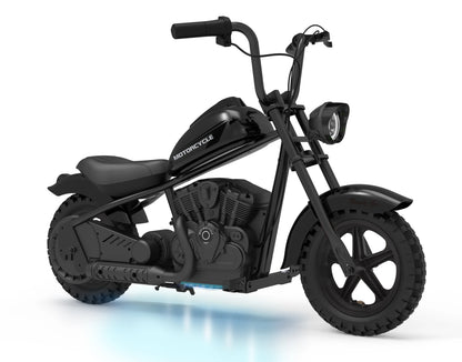 24V 250W Kids Electric Dirt Bike 2-Speed w/LED Light & Leather Seat | Electric Motorcycle for Kids