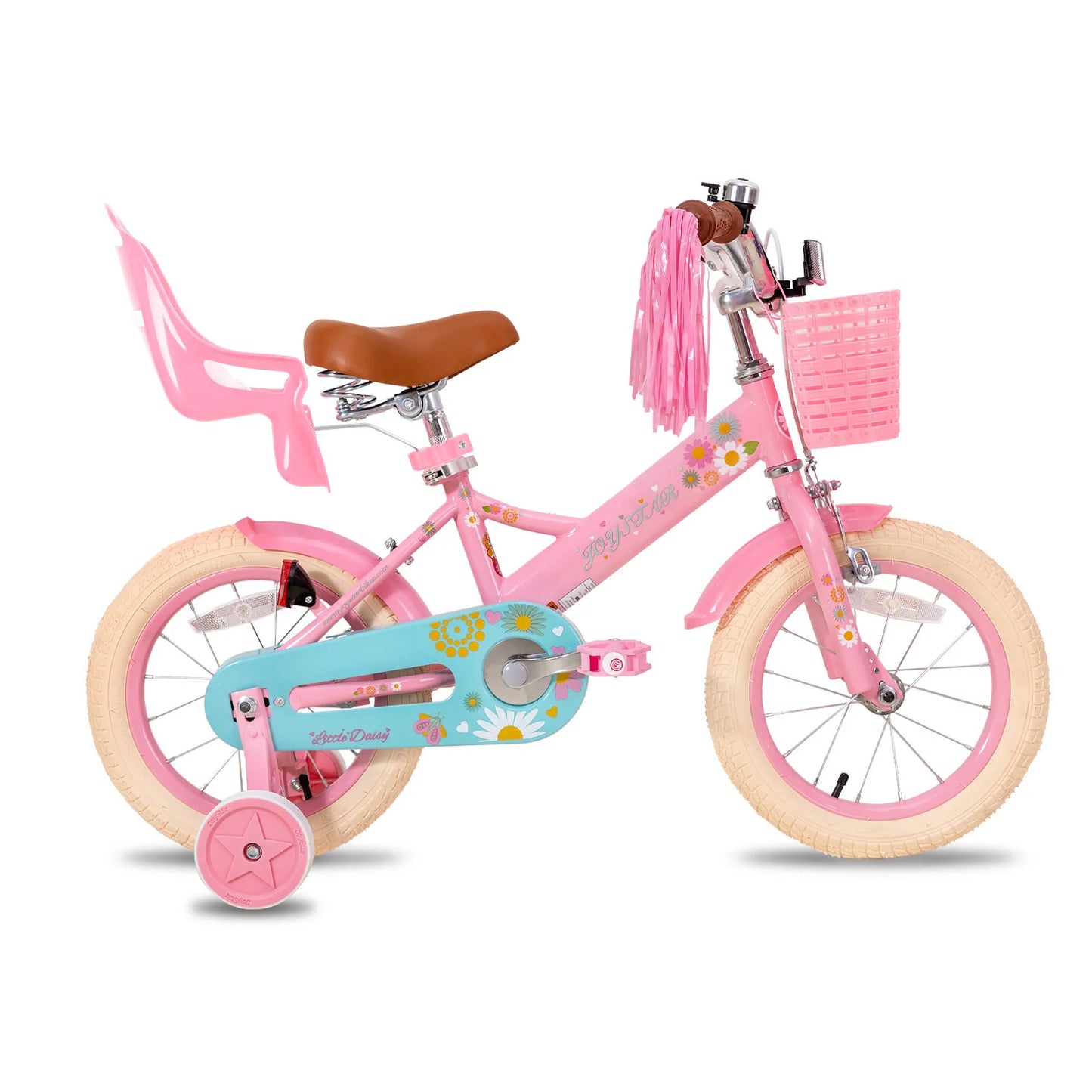 JOYSTAR Little Daisy Kids Bike for Girls & Boys | Doll Seat & Streamers | Ages 2–7 | Kids Rider