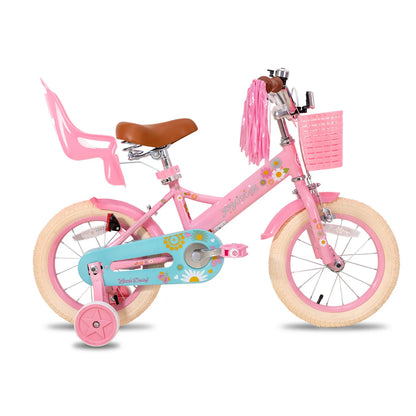 JOYSTAR Little Daisy Kids Bike for Girls & Boys | Doll Seat & Streamers | Ages 2–7 | Kids Rider