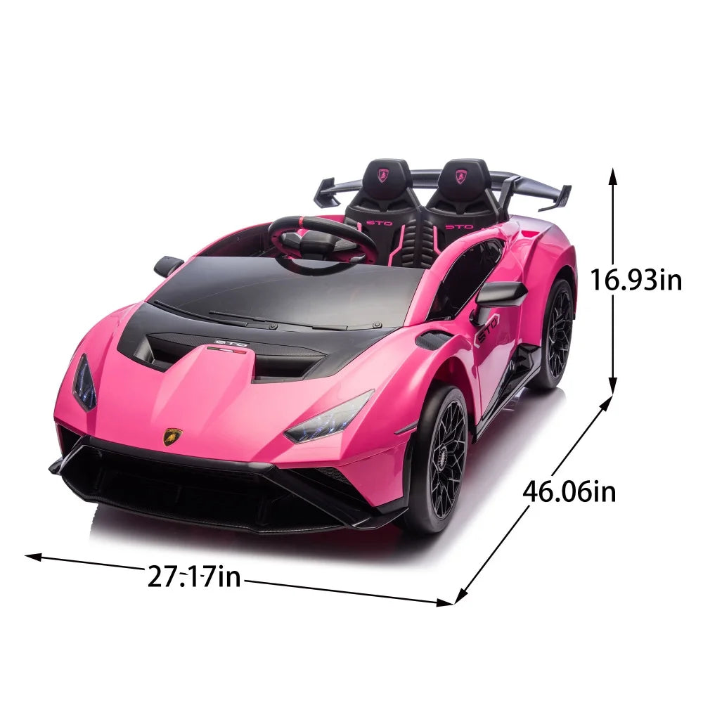 24V Licensed Lamborghini Huracan STO Ride On Super Car 360° Spin Drift LED Music - Best Gift for Kids