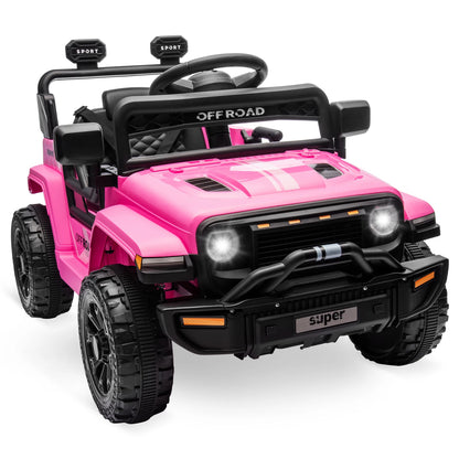 12V Kids Ride-On Truck w/ Remote Control, Suspension & LED Lights (Ages: 3 to 8 Yrs)