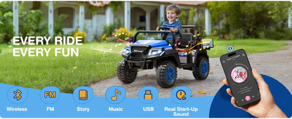 24V 4-Wheel Drive 2-Seater Kids UTV with Remote(Robust Metal Body) | Kids Rider (Age- 3 to 10 Years Kids)