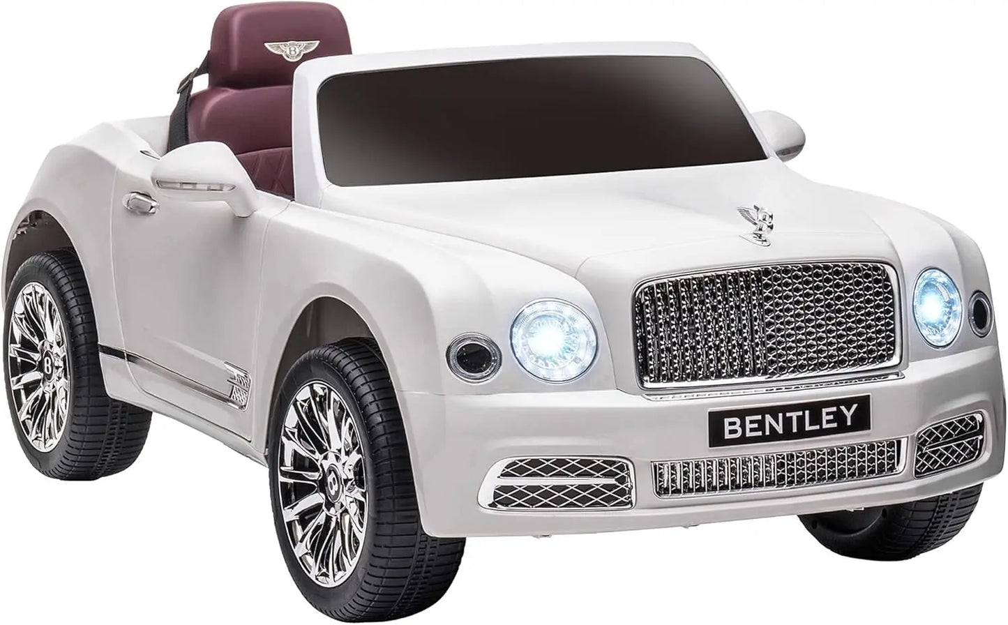 Bentley Mulsanne 12V Kids Ride on Car, Battery Powered Car with Remote Control, Suspension, Startup Sound, LED Lights, MP3, Horn, Mus