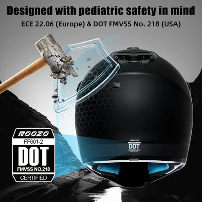 DOT Certified Kids Motocross Helmet for ATV, UTV & Dirt Bike | Kids Rider (3-14 Years)