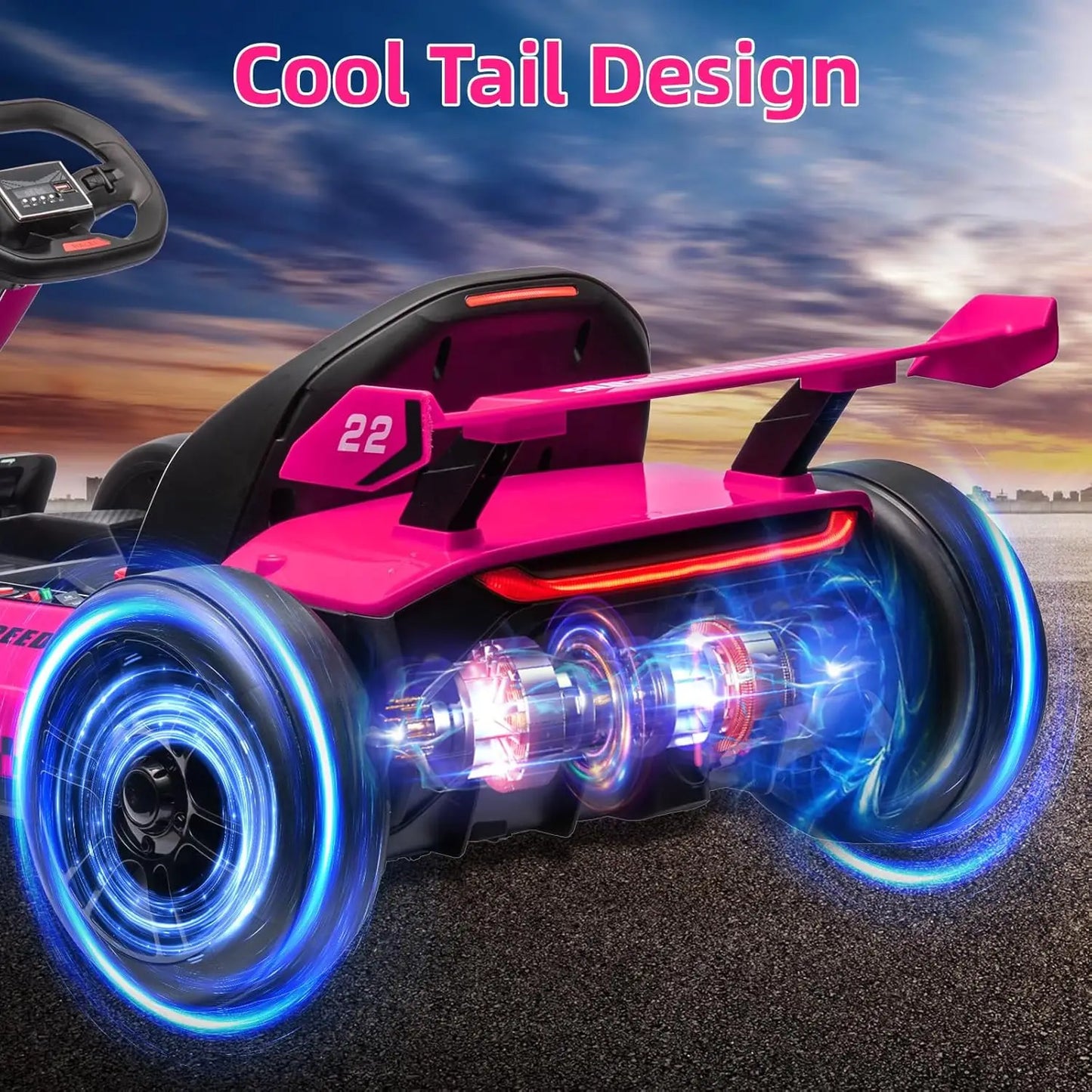 24V Kids Drift Kart 300W Powerful Motor w/ Sport Modes & EVA Tires