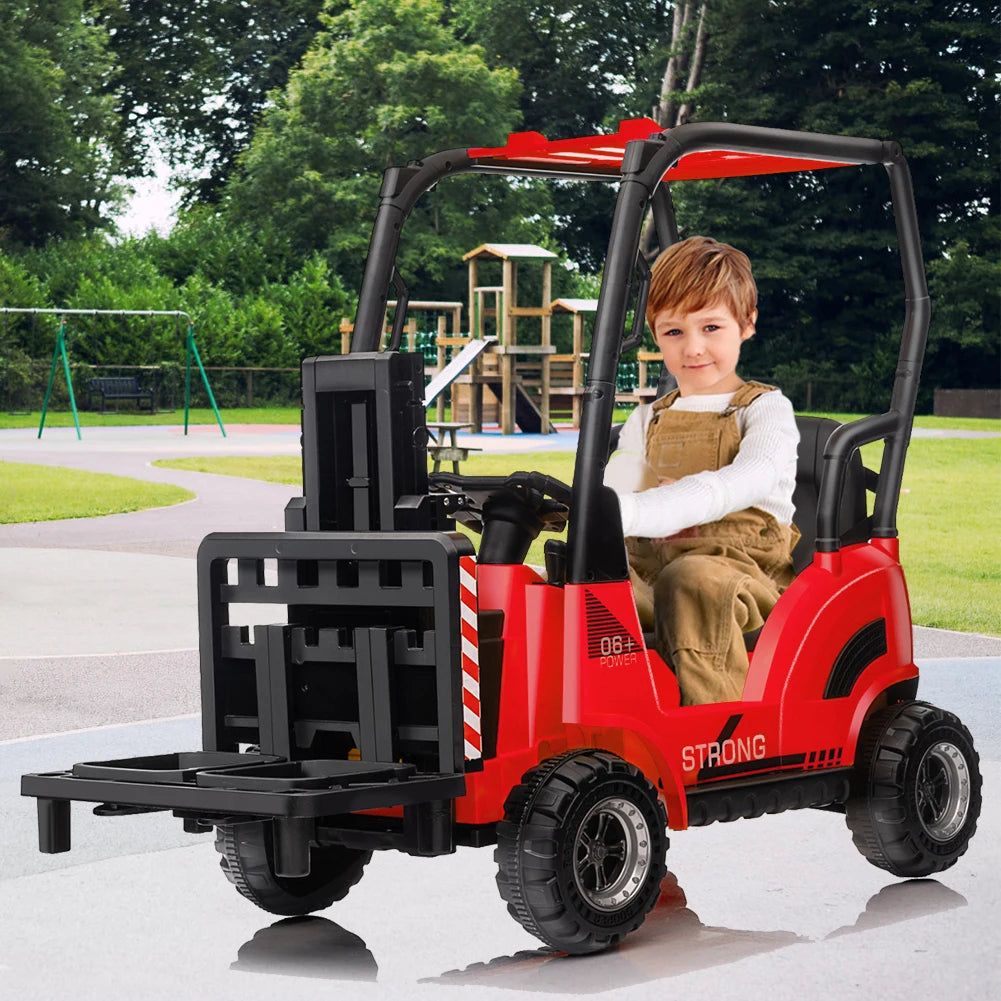 12V Kids Ride-On Forklift w/ Remote, Liftable Fork & Pallet | Kids Rider