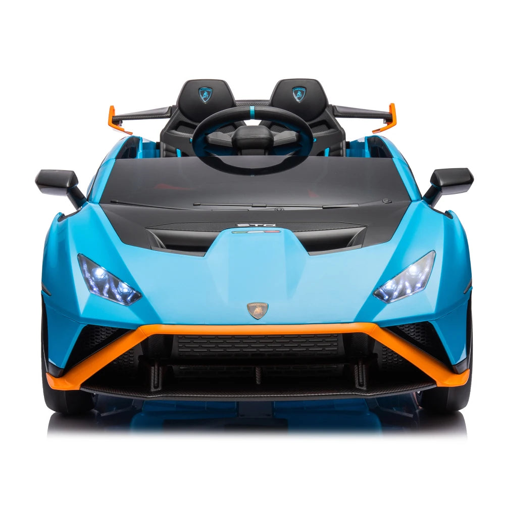 24V Licensed Lamborghini Huracan STO Kids Electric Ride-On Drift Car: 360° Spin