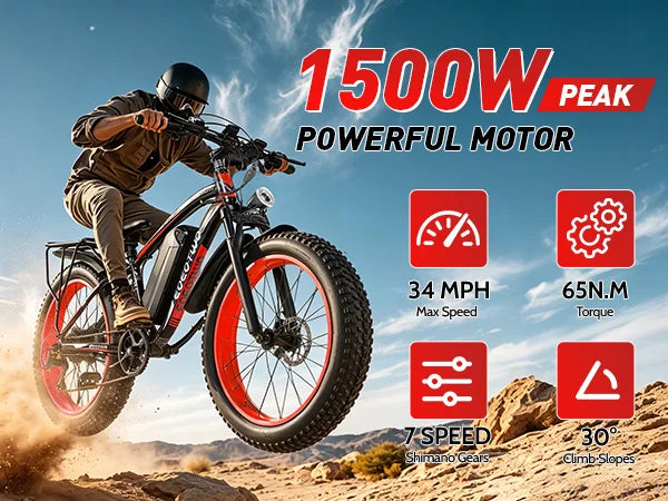 EOEOTWO Heavy-Duty E-Bike | 400 lbs Capacity | 65Nm Torque, 5 Riding Modes | Kids Rider