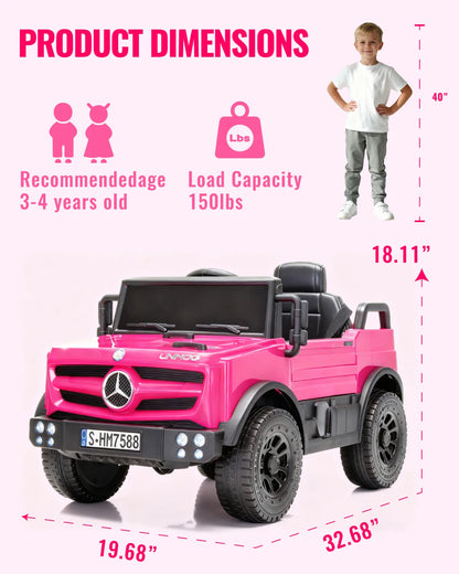Licensed 12V Mercedes-Benz Unimog Kids Ride-On Jeep/Truck with Remote | Kids Rider