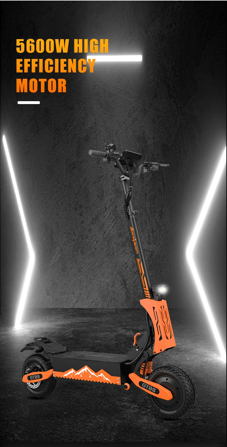 ARWIBON 5600W Electric Scooter | 46 MPH Dual Motor E-Scooter | Kids Rider