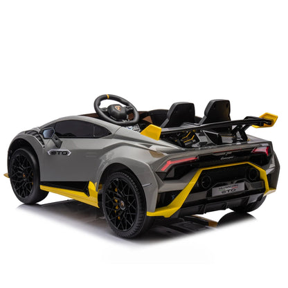24V Licensed Lamborghini Huracan STO Kids Electric Ride-On Drift Car: 360° Spin