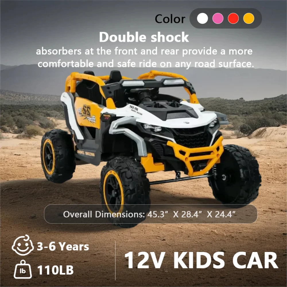 12V 2-Seater Kids Ride-On UTV Truck with Parent Remote | (4-12 Years Age)
