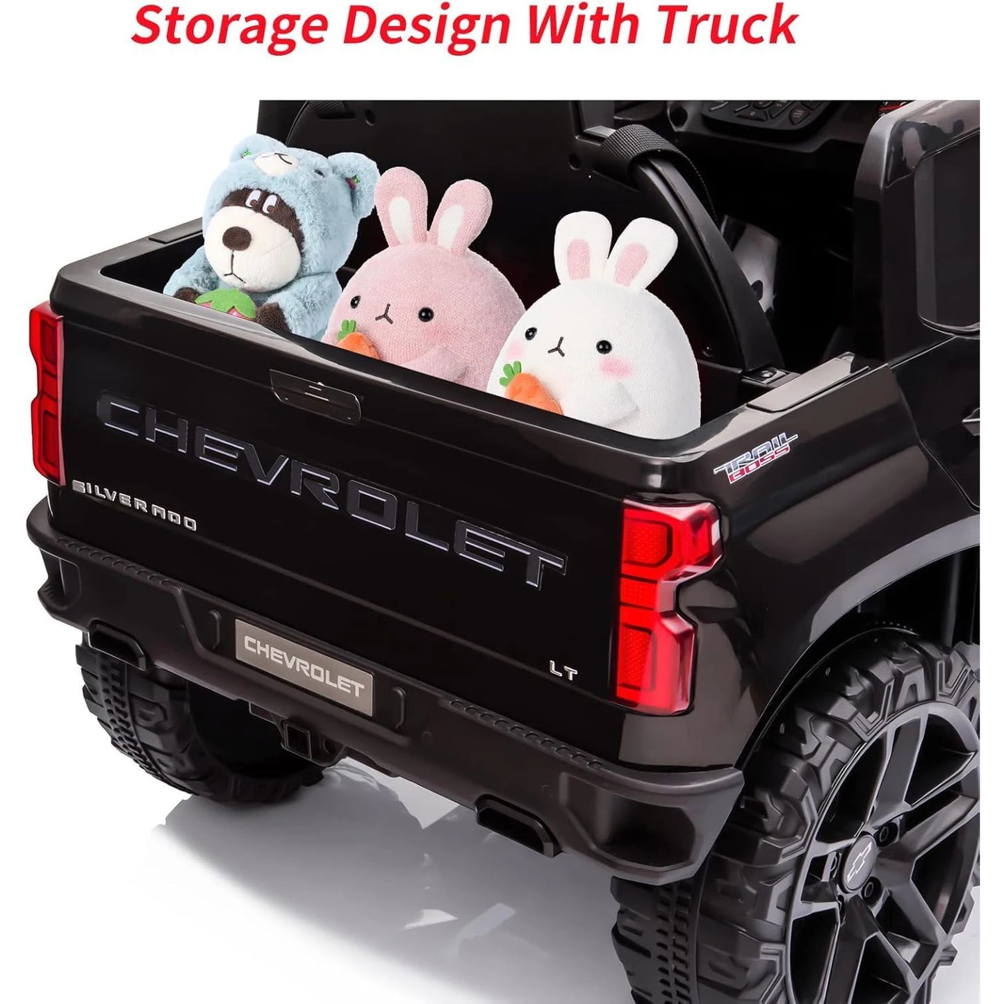 Chevrolet Silverado 12V Kids Ride-On Truck w/ Remote & Bluetooth