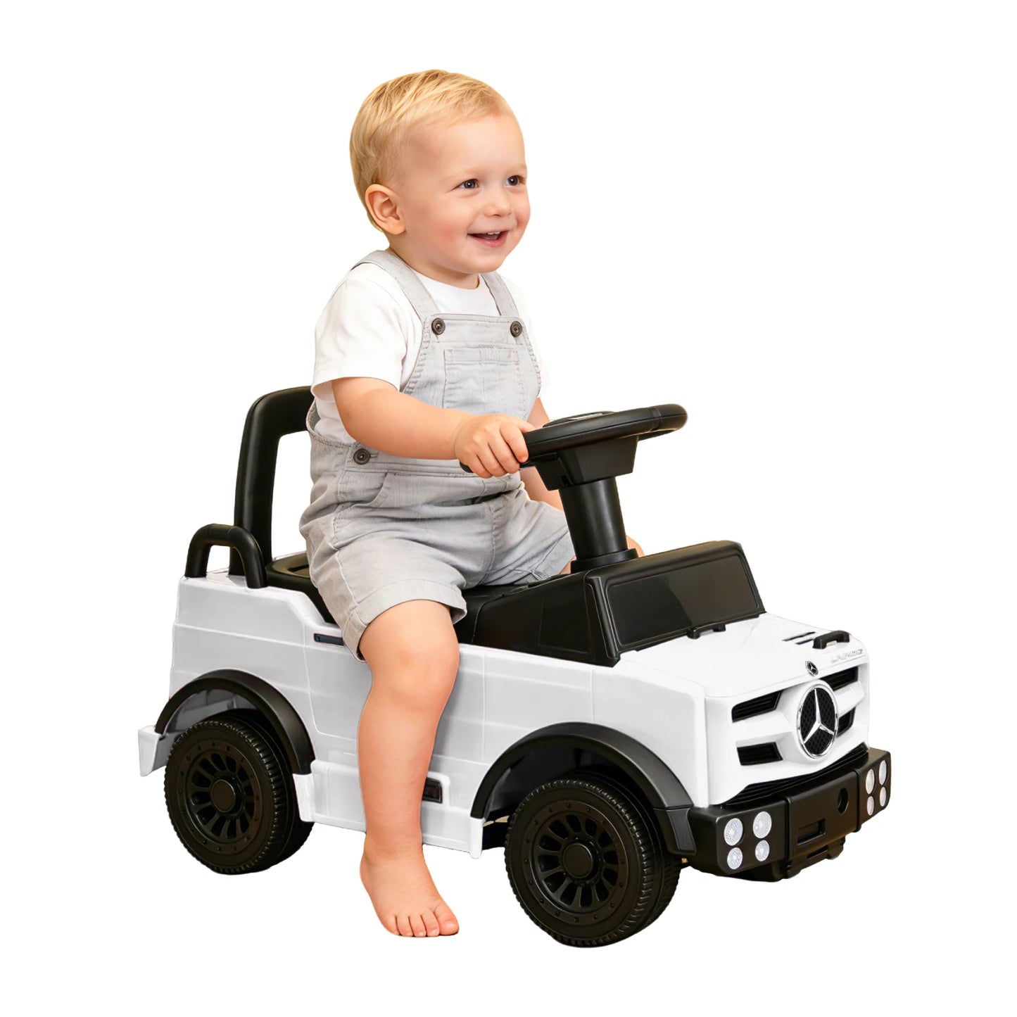 Mercedes-Benz Unimog Kids Push Car Ride-On Toy with Anti-Slip Wheels & Bumper Guards for Safety