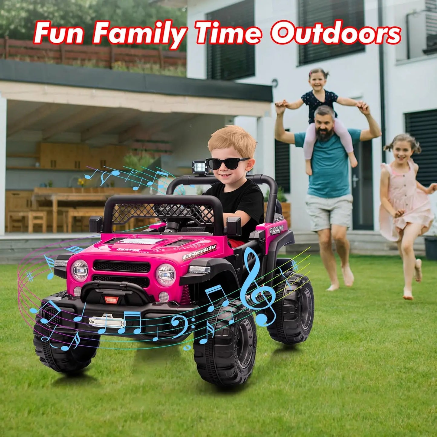 12V Kids Ride-On Jeep | 2 Seater, Parent Remote & LED Lights | Kids Rider