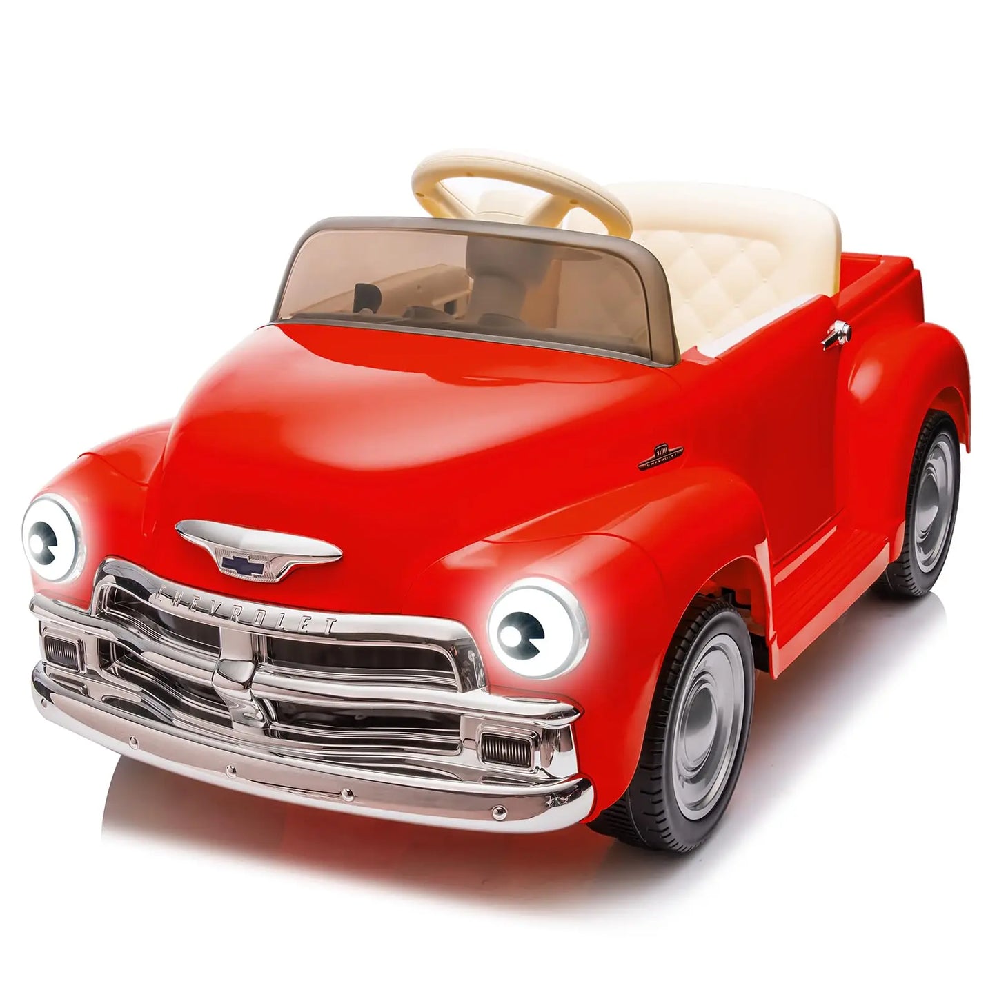 12V Vintage Retro Kids Ride-On Car with Suspension & Lights | Kids Rider(Age - 3 to 8 Years)