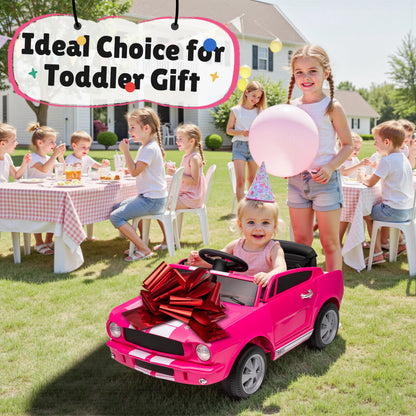 [Official Licensed] - 12V Shelby GT350 Kids Electric Car - 2WD W/ Parent Remote Control & Safety Belt - All-Terrain Ride-On