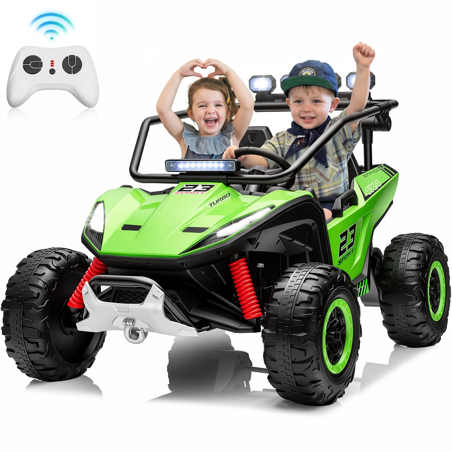 24V 4WD 2-Seater Kids Ride-On UTV Buggy w/ Remote | Kids Rider